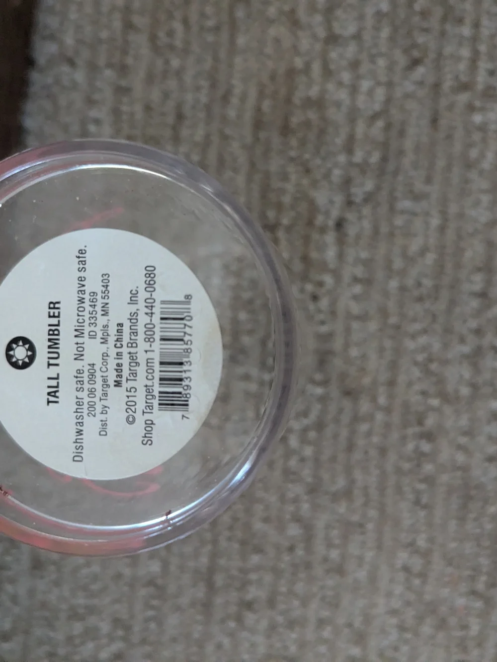 Target Clear Glass Tumbler with Yellow, Orange, Pink 'Sweet Summer' Text
